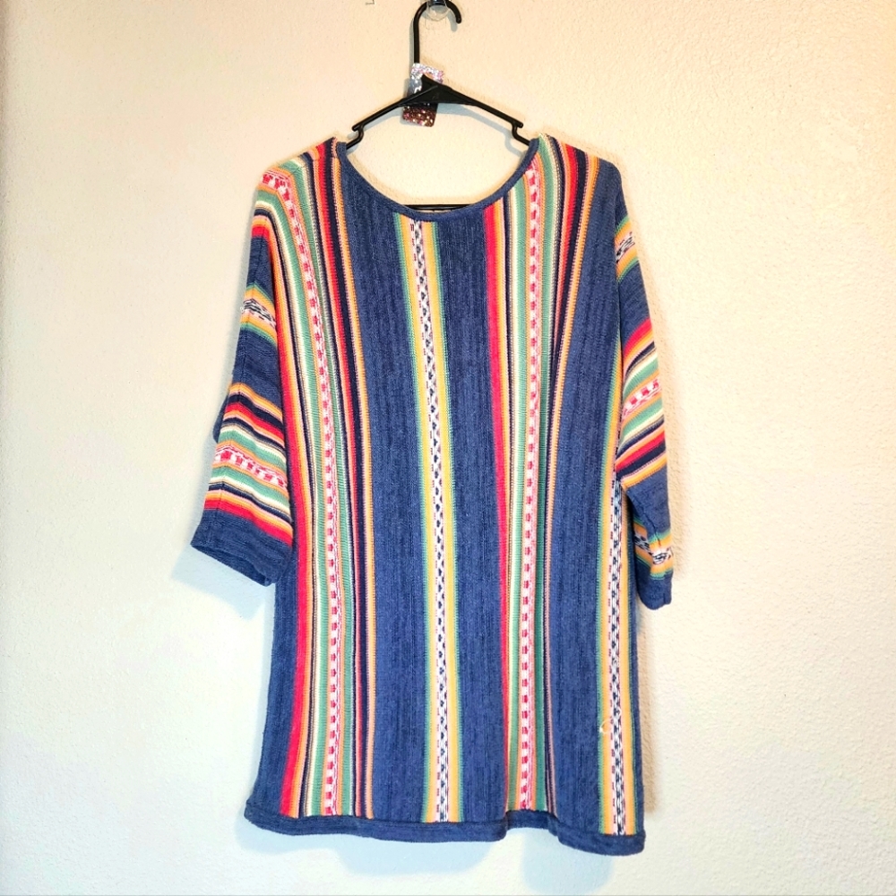 Chaps Striped Sweater Shirt. EUC.